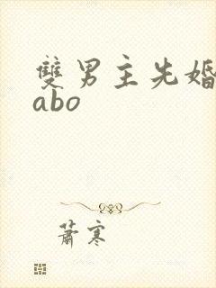 双男主先婚后爱abo