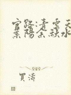 官路:青云天骄叶阳余秋水txt