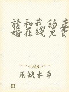 请和我的老公结婚在线免费观看