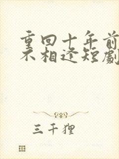 重回十年前只为不相逢短剧大结局