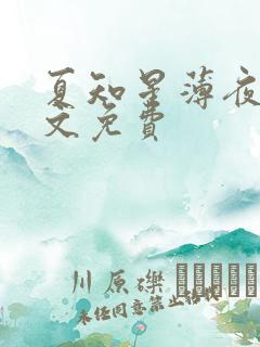 夏知星薄夜宸全文免费