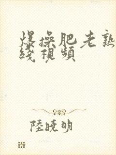 爆操肥老熟妇在线视频