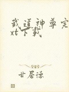 武道神尊完整txt下载