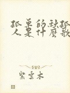 孤单的秋孤单的人是什么歌曲