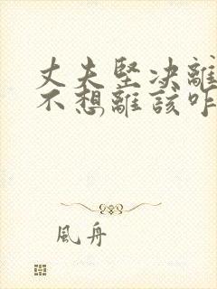 丈夫坚决离婚我不想离该咋样挽救