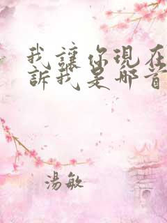 我让你现在就告诉我是哪首歌的歌词