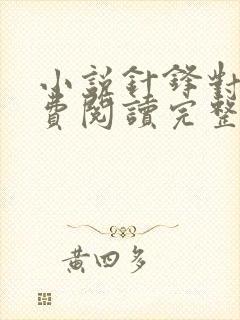 小说针锋对决免费阅读完整版