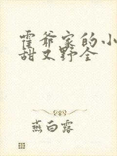 霍爷家的小祖宗甜又野全