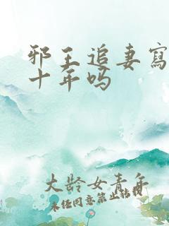 邪王追妻写了有十年吗