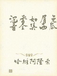 沉香如屑免费观看全集西瓜