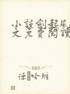 小说剑起风云全文免费阅读