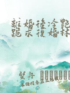 离婚后冷艳总裁跪求复婚林悦叶可卿全文阅读