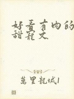 好看有肉的言情甜宠文