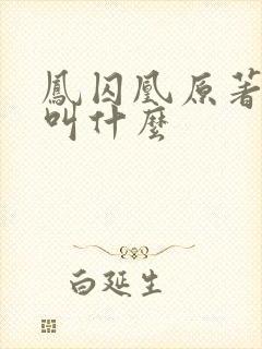 凤囚凰原著小说叫什么