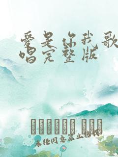 爱是你我歌曲原唱完整版