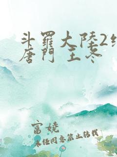 斗罗大陆2绝世唐门 王冬