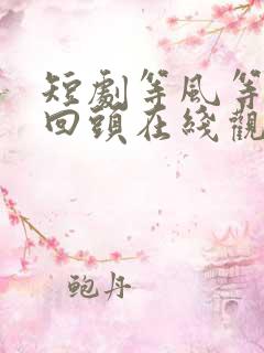 短剧等风等她再回头在线观看