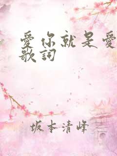 爱你就是爱自己歌词