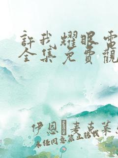 许我耀眼电视剧全集免费观看25集