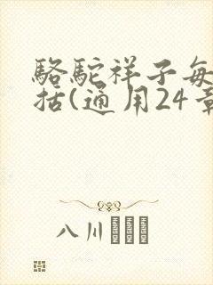 骆驼祥子每章概括(通用24章)