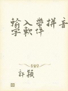 输入带拼音的汉字软件