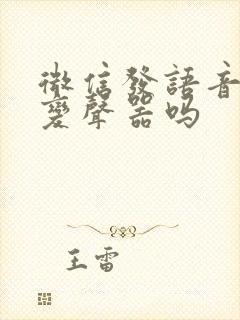 微信发语音能用变声器吗