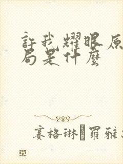 许我耀眼原著结局是什么