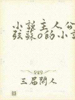 小说主人公顾北弦苏o的小说