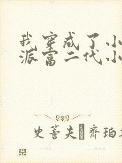 我穿成了小说反派富二代小说版