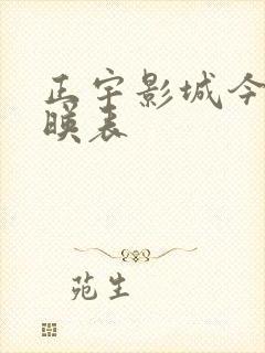 正宇影城今日放映表