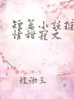 短篇小说推荐言情甜宠文
