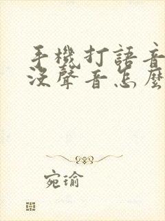 手机打语音电话没声音怎么回事