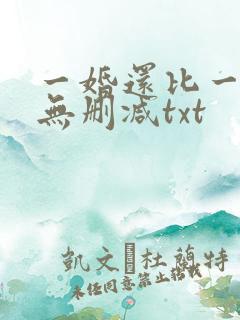 一婚还比一婚高无删减txt