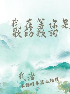 我在等你是哪首歌的歌词
