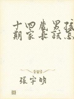 十四岁男孩叛逆期家长该怎么办