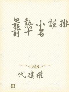 最热小说排行榜前十名