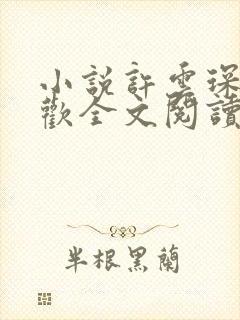 小说许云琛裴清欢全文阅读