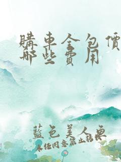 购车全包价包含哪些费用