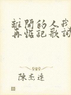 离开的人我不会再惦记歌词