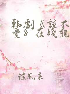 韩剧《说不出的爱》在线观看