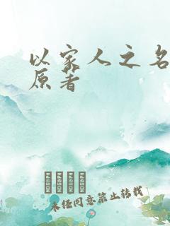 以家人之名小说原著
