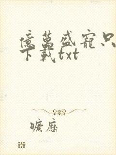 亿万盛宠只为你下载txt