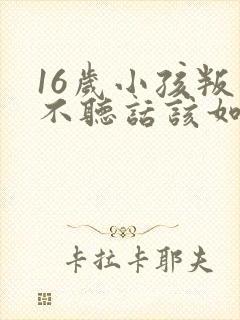 16岁小孩叛逆不听话该如何管教