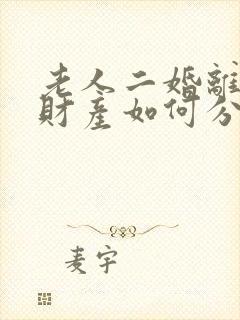 老人二婚离婚后财产如何分配