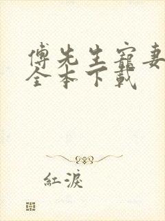 傅先生宠妻无度全本下载