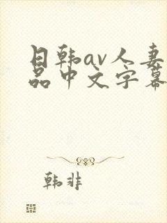 日韩av人妻精品中文字幕