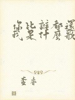 你比谁都还了解我是什么歌