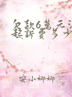 欠款6万元法院起诉费多少钱