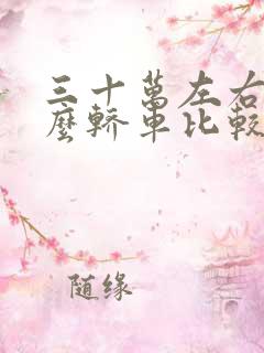 三十万左右买什么轿车比较好