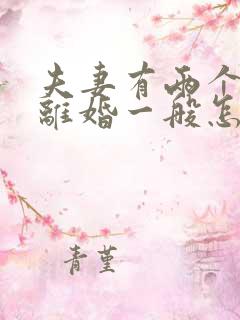 夫妻有两个孩子离婚一般怎么判